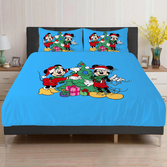 Merry Mouse Magic: Adorable Mickey and Minnie Bedding Bring Christmas Cheer! Home-clothes-jewelry