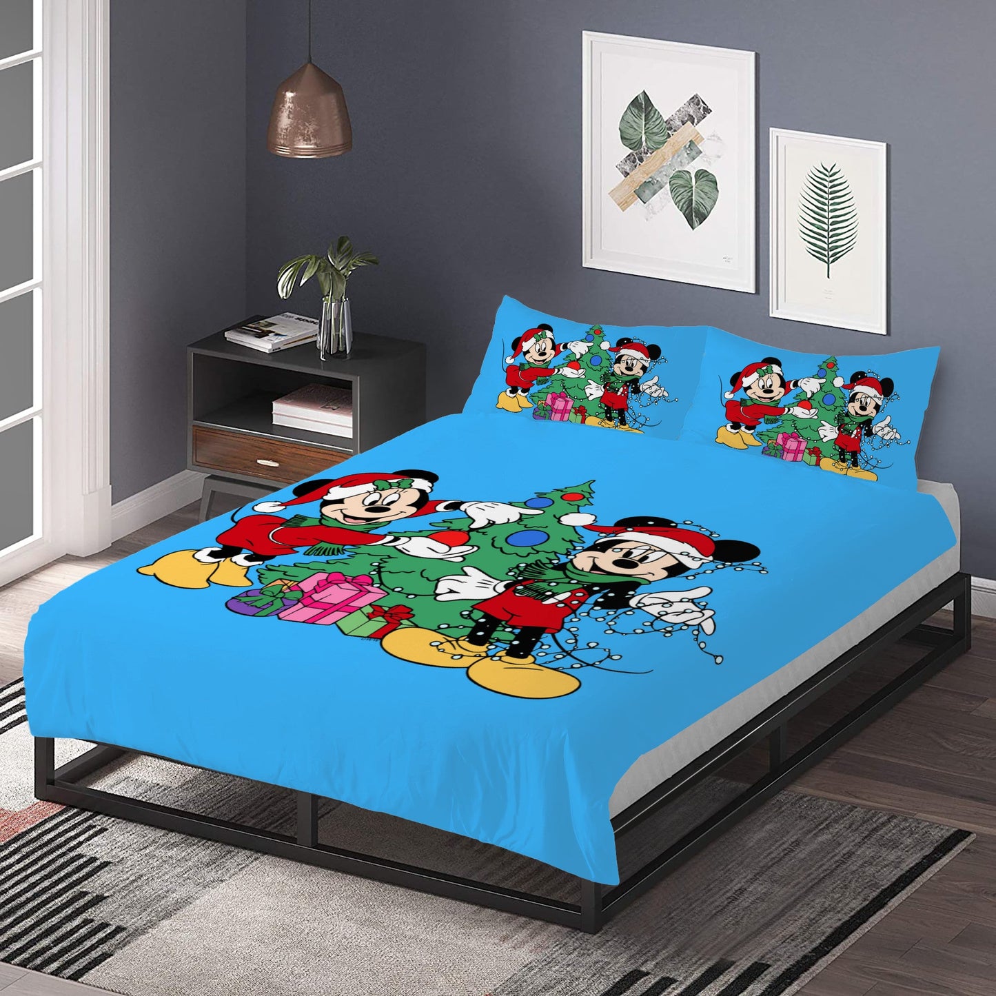 Merry Mouse Magic: Adorable Mickey and Minnie Bedding Bring Christmas Cheer! Home-clothes-jewelry