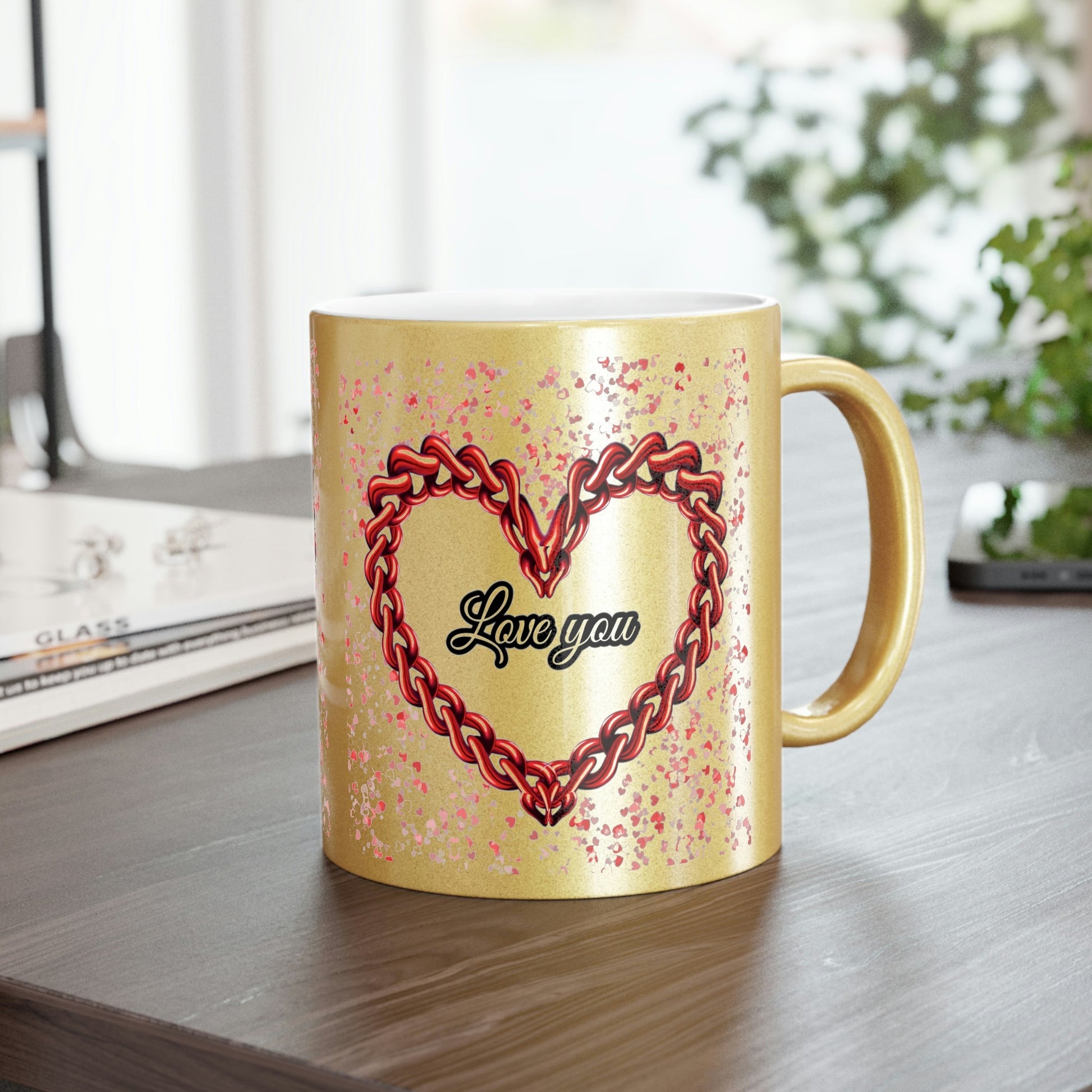 Metallic Mug Love you Home-clothes-jewelry