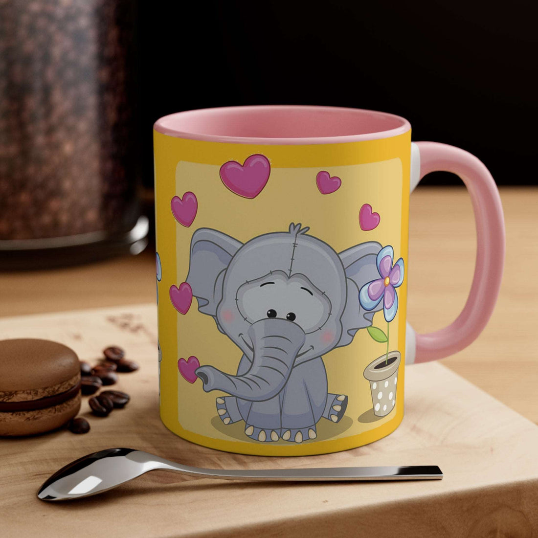 Mug Elephant with Hearts Home-clothes-jewelry