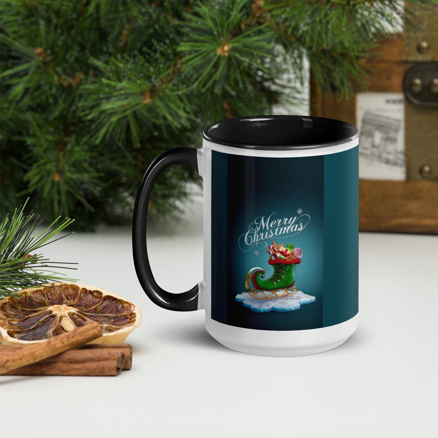 Mug with Color Inside Christmas Boot Home-clothes-jewelry