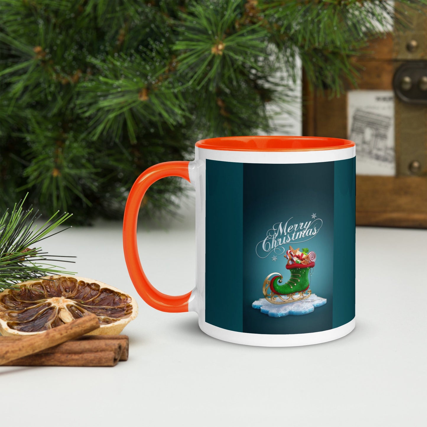 Mug with Color Inside Christmas Boot Home-clothes-jewelry