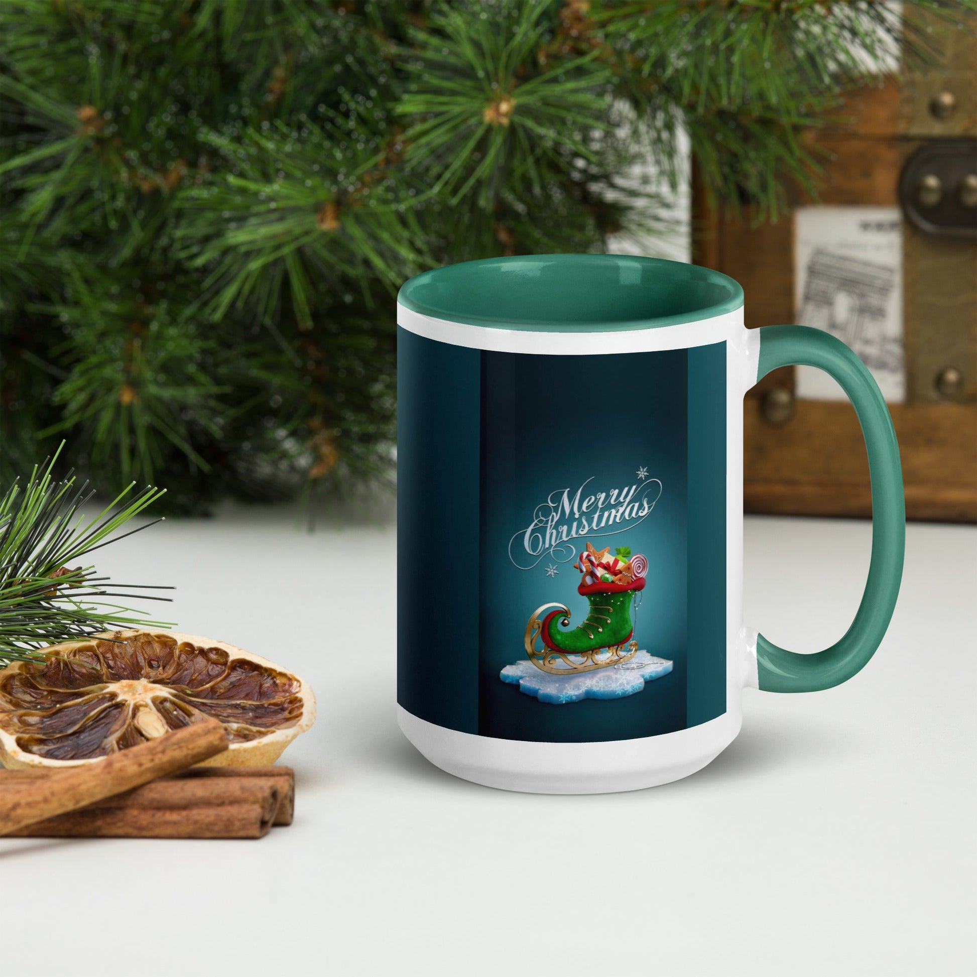 Mug with Color Inside Christmas Boot Home-clothes-jewelry