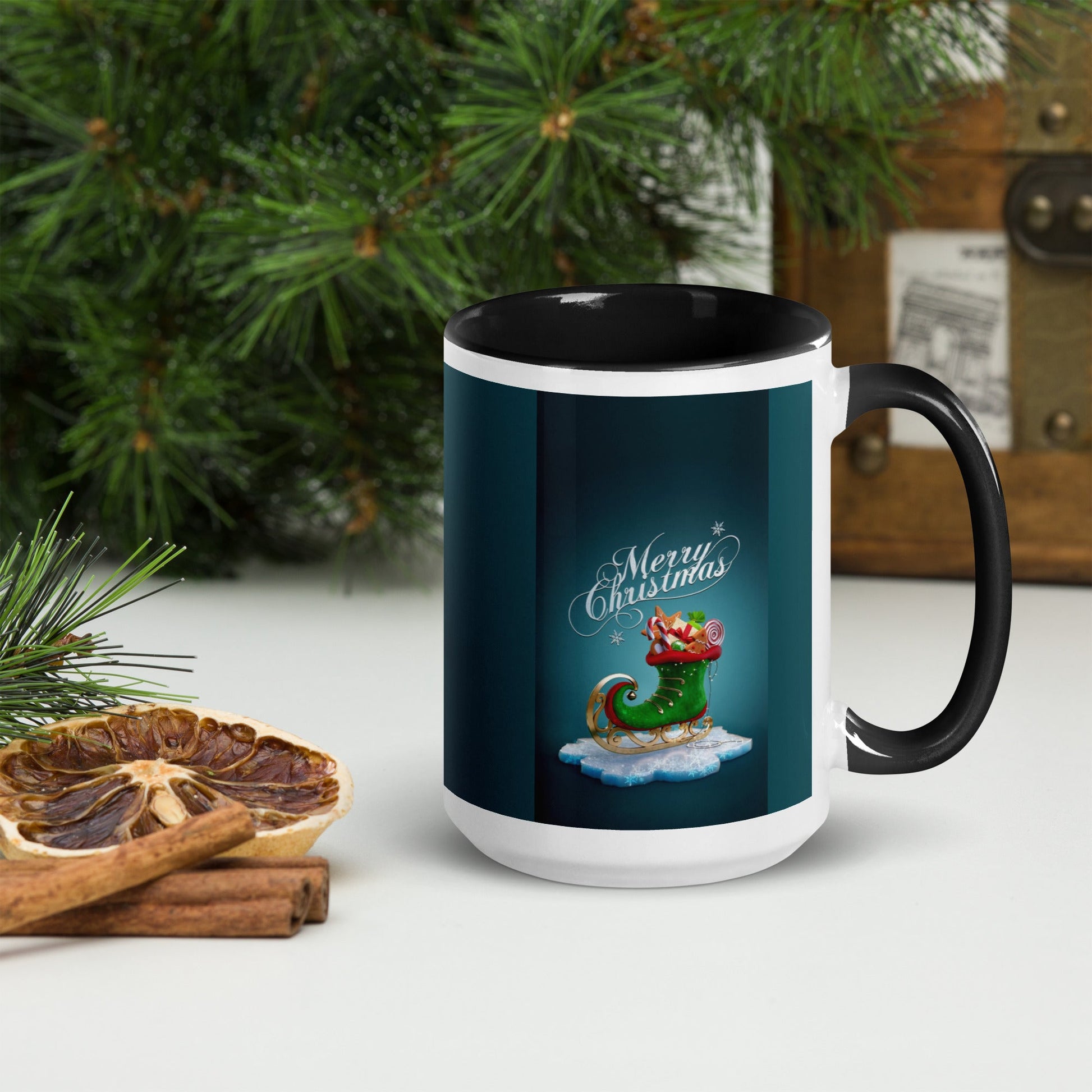 Mug with Color Inside Christmas Boot Home-clothes-jewelry