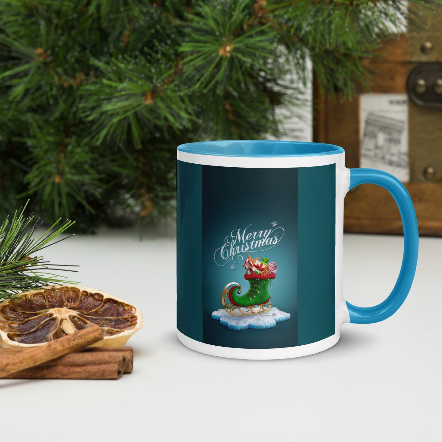 Mug with Color Inside Christmas Boot Home-clothes-jewelry