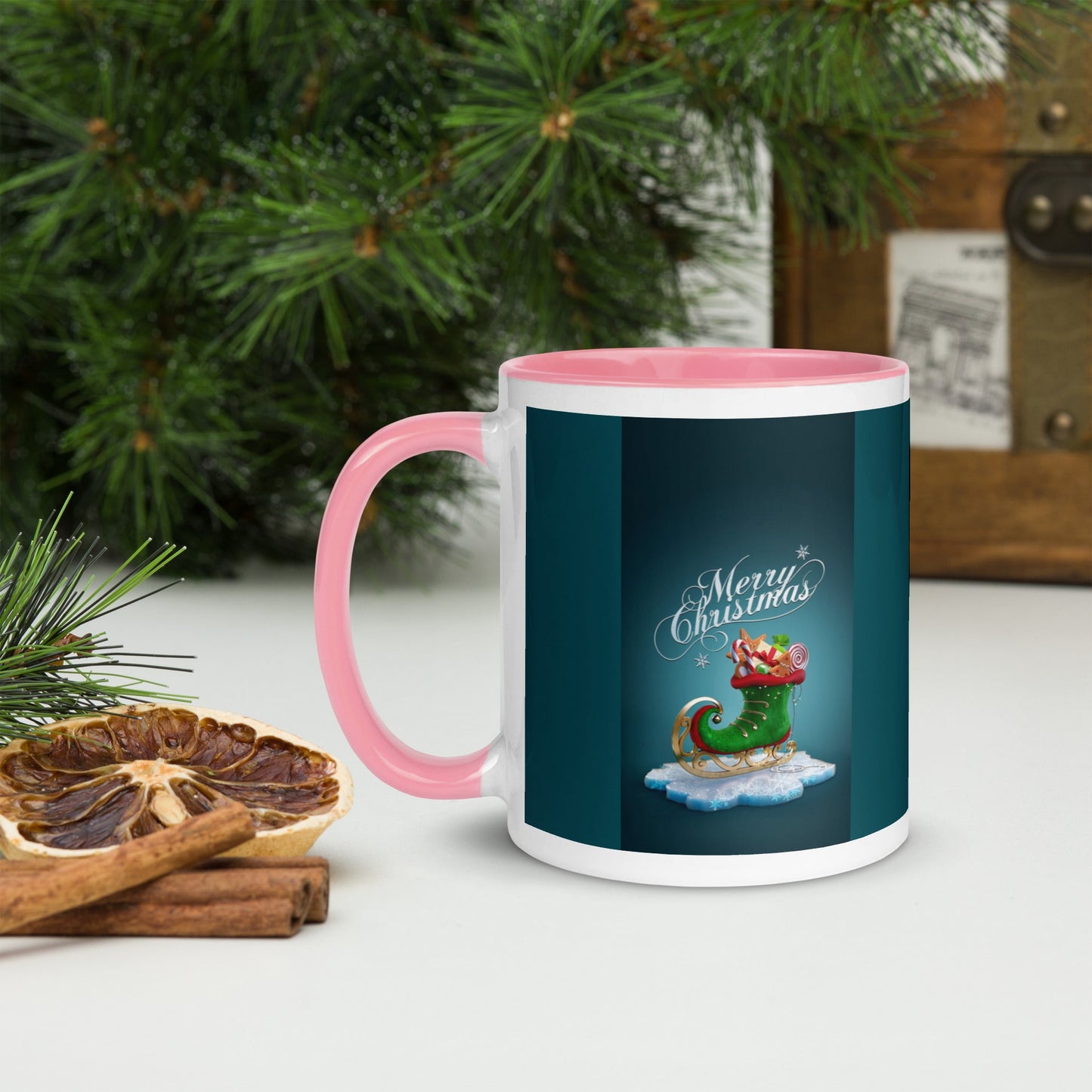 Mug with Color Inside Christmas Boot Home-clothes-jewelry