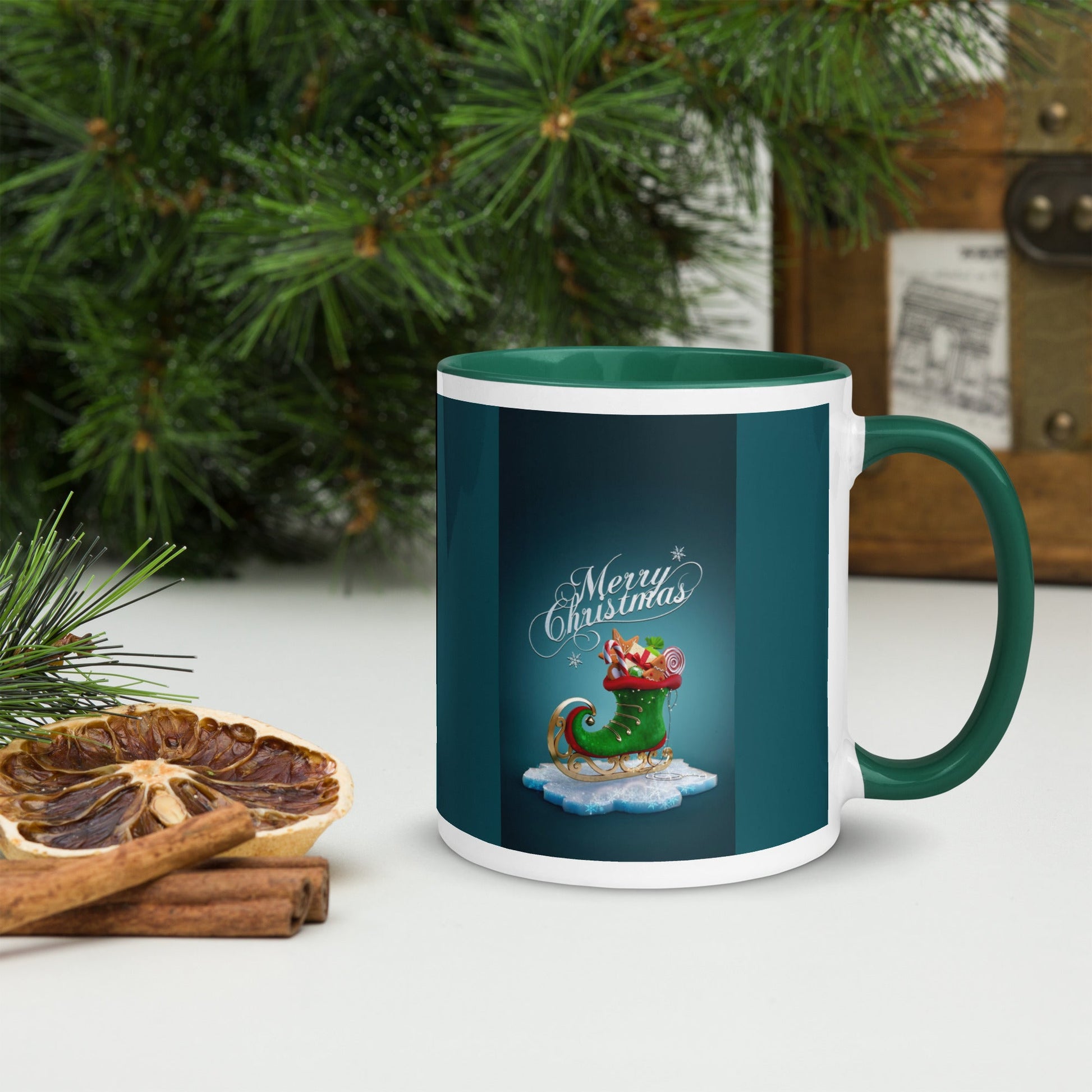 Mug with Color Inside Christmas Boot Home-clothes-jewelry