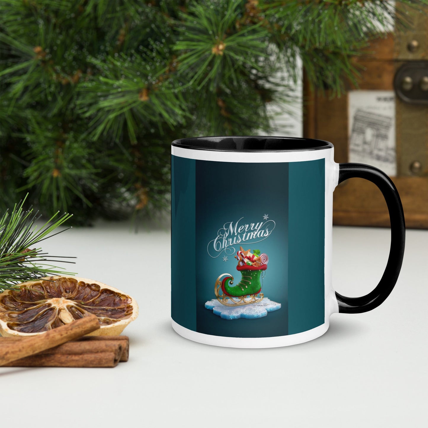 Mug with Color Inside Christmas Boot Home-clothes-jewelry