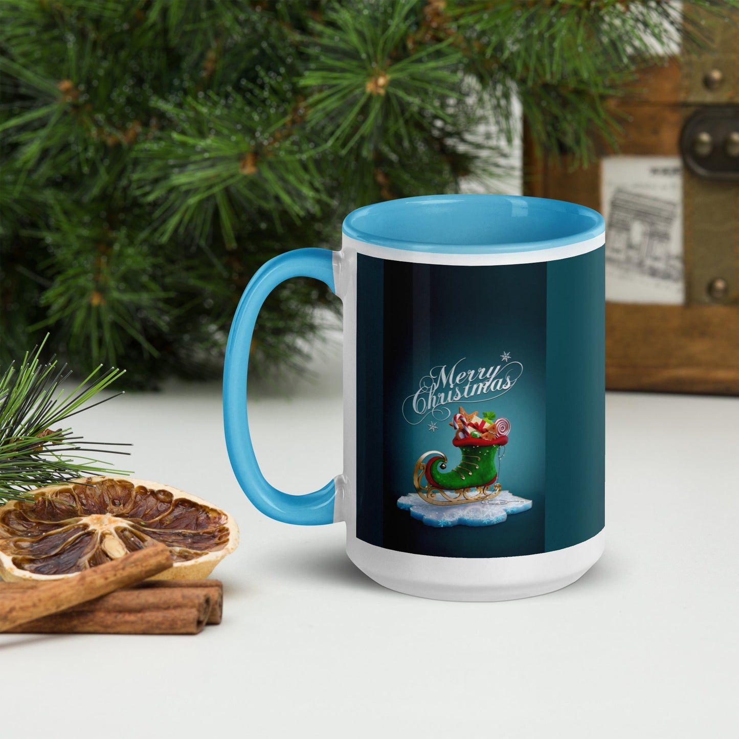 Mug with Color Inside Christmas Boot Home-clothes-jewelry