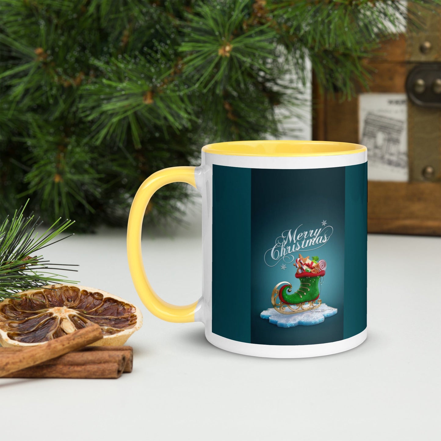 Mug with Color Inside Christmas Boot Home-clothes-jewelry