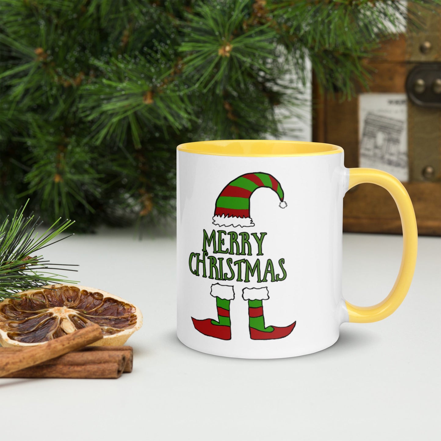 Mug with Color Inside Merry Christmas Home-clothes-jewelry