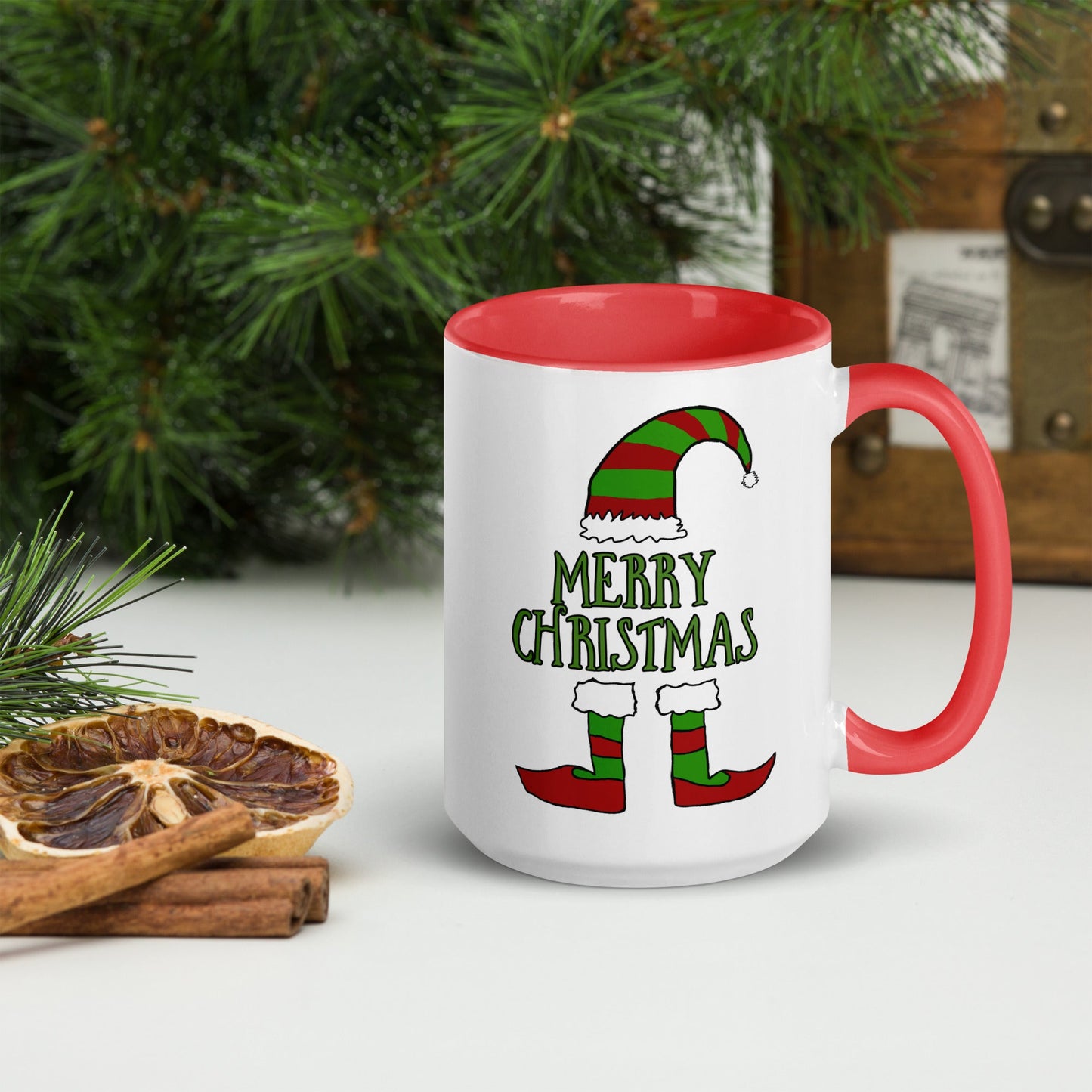 Mug with Color Inside Merry Christmas Home-clothes-jewelry