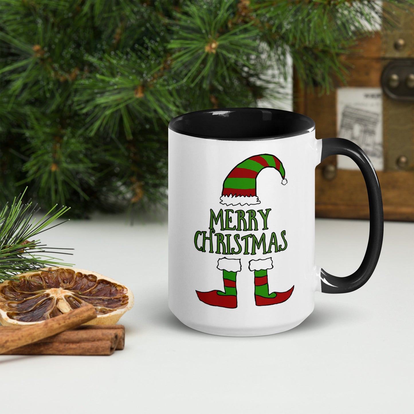 Mug with Color Inside Merry Christmas Home-clothes-jewelry