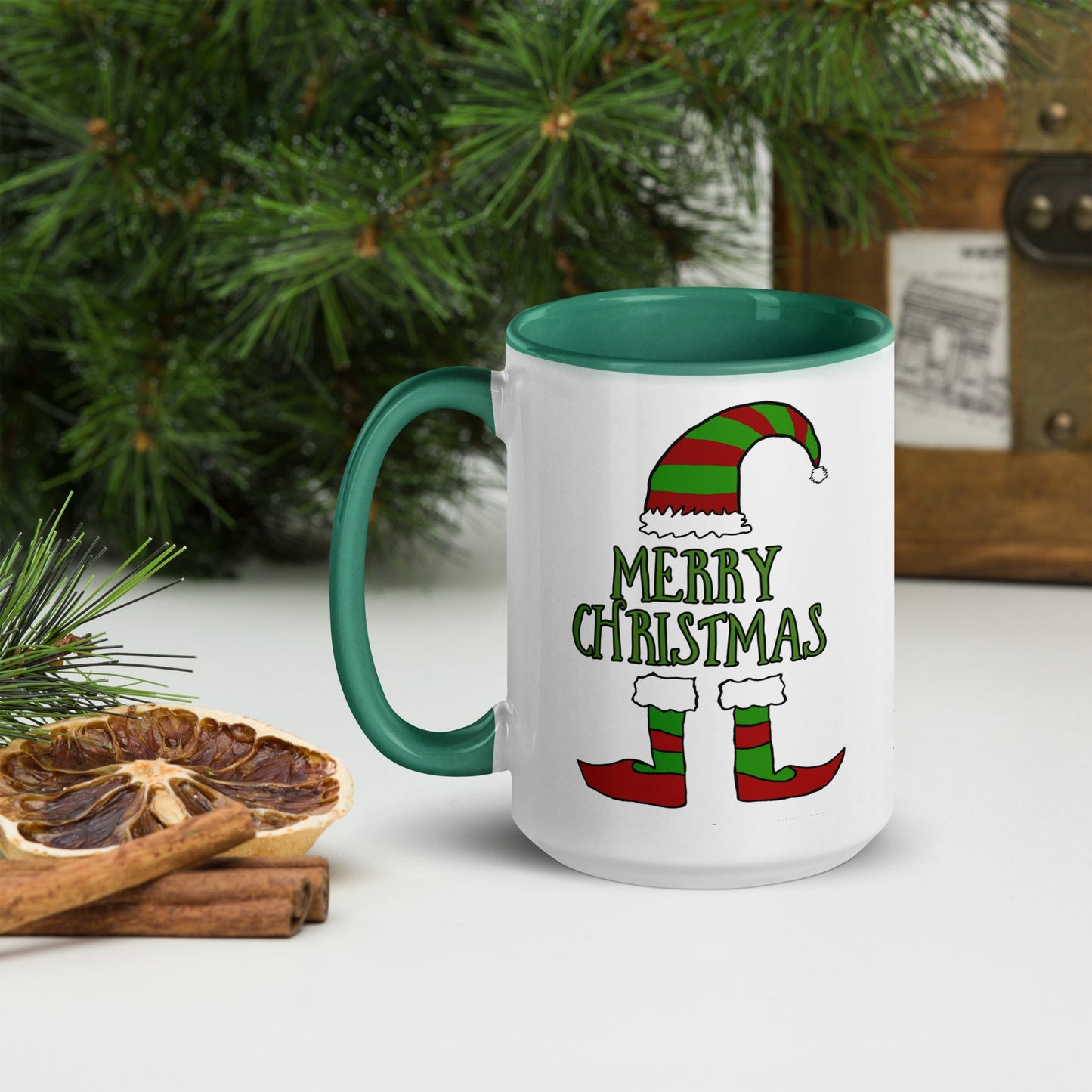 Mug with Color Inside Merry Christmas Home-clothes-jewelry