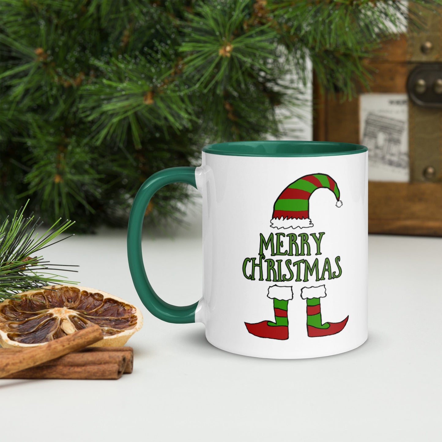 Mug with Color Inside Merry Christmas Home-clothes-jewelry