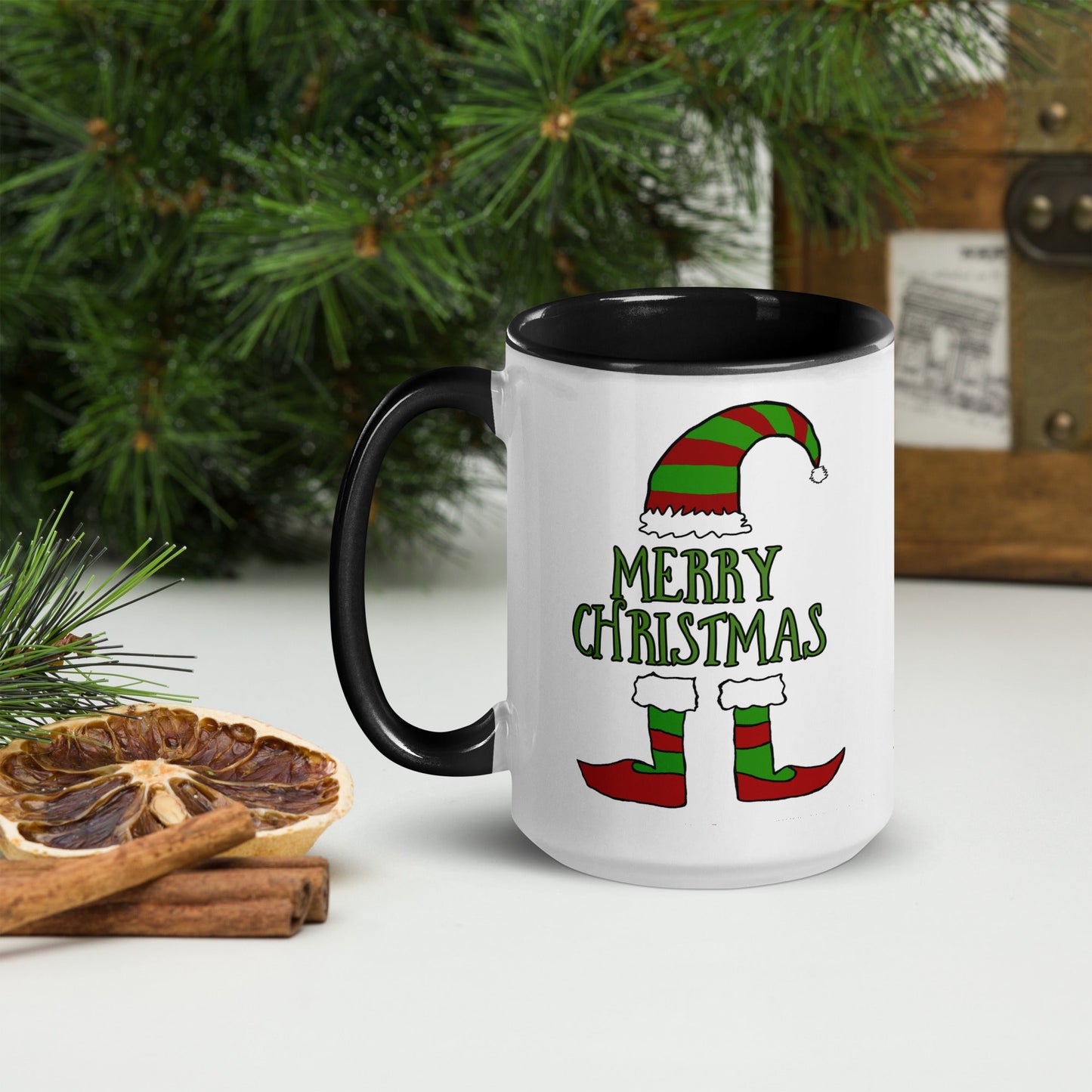 Mug with Color Inside Merry Christmas Home-clothes-jewelry