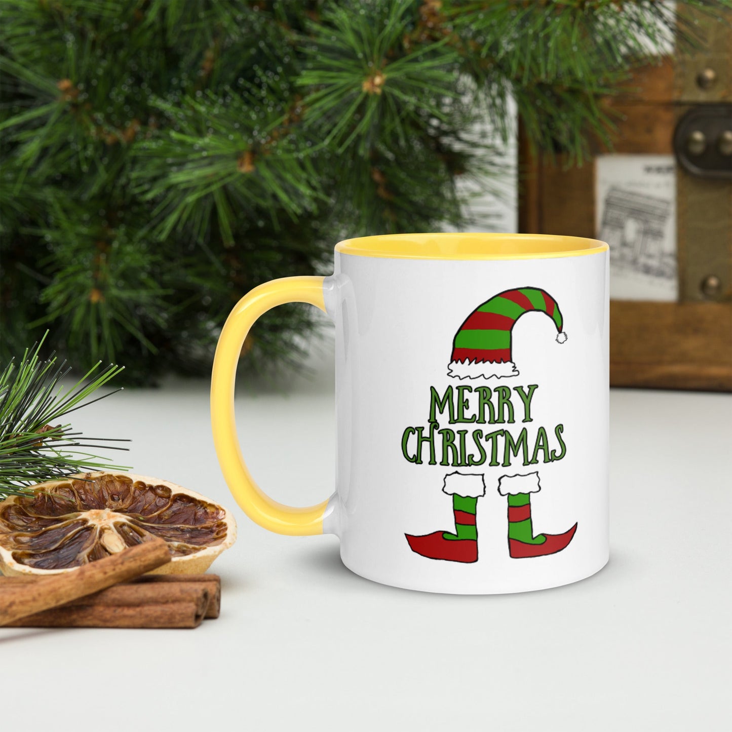 Mug with Color Inside Merry Christmas Home-clothes-jewelry