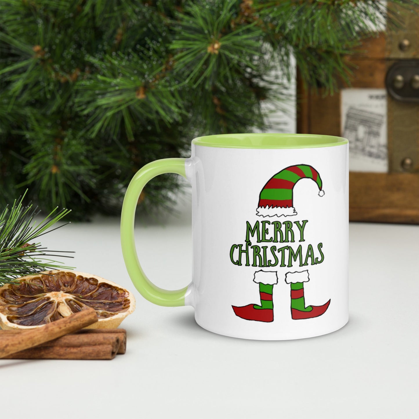 Mug with Color Inside Merry Christmas Home-clothes-jewelry