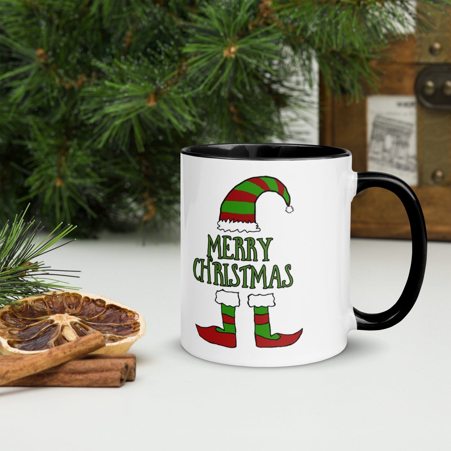 Mug with Color Inside Merry Christmas Home-clothes-jewelry