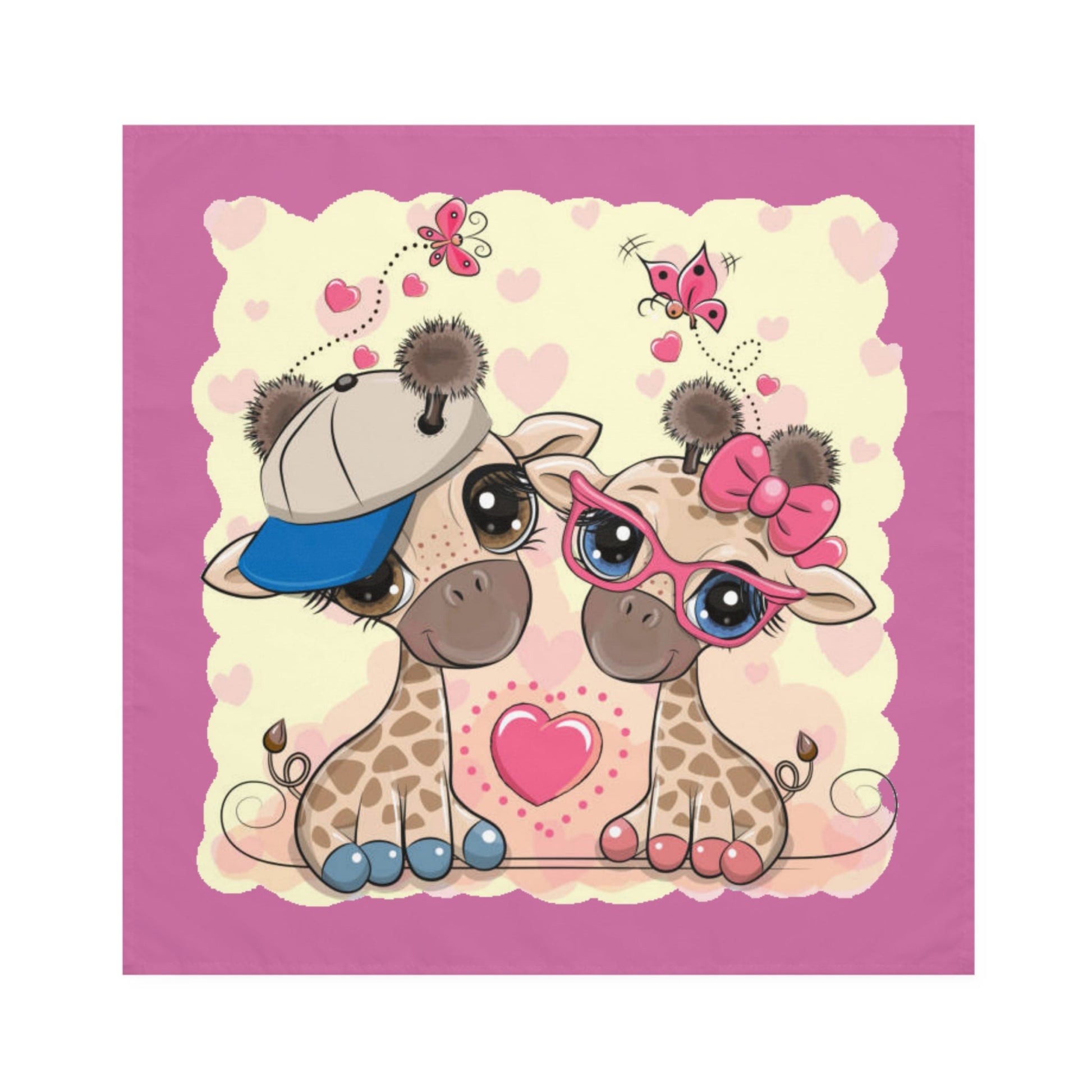 Napkins Couple Giraffe Valentine's Home-clothes-jewelry