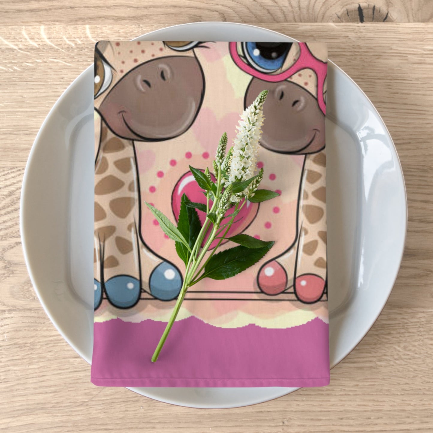 Napkins Couple Giraffe Valentine's Home-clothes-jewelry