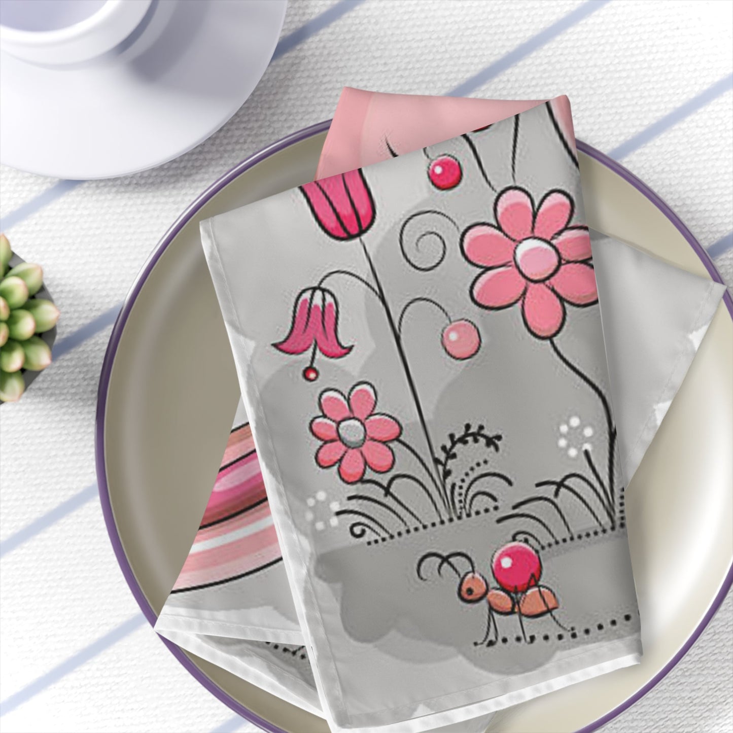 Napkins Pink Rabbit Valentine Home-clothes-jewelry