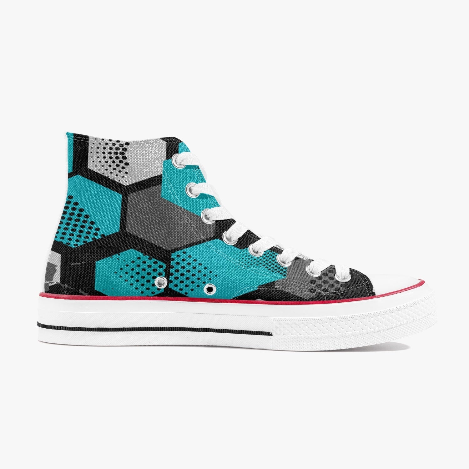 New High-Top Canvas Shoes - Abstract Home-clothes-jewelry