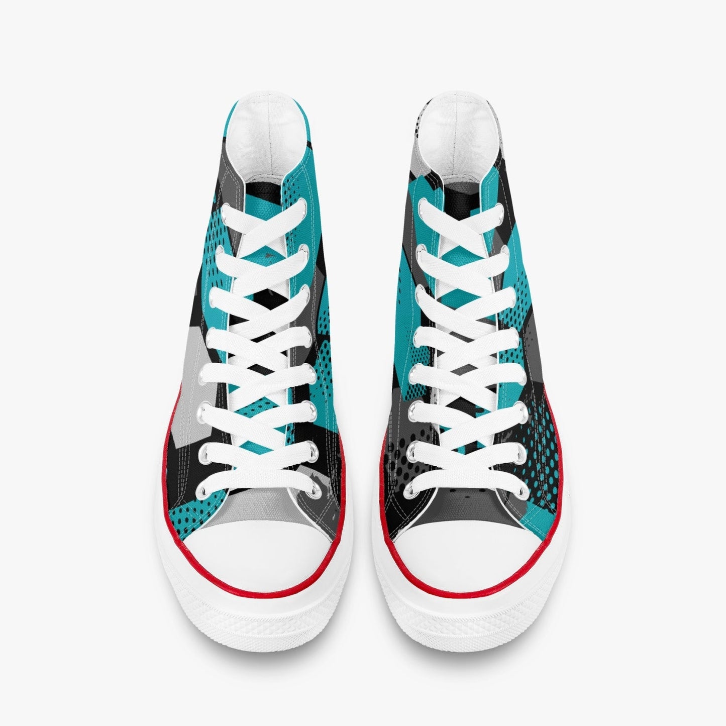 New High-Top Canvas Shoes - Abstract Home-clothes-jewelry