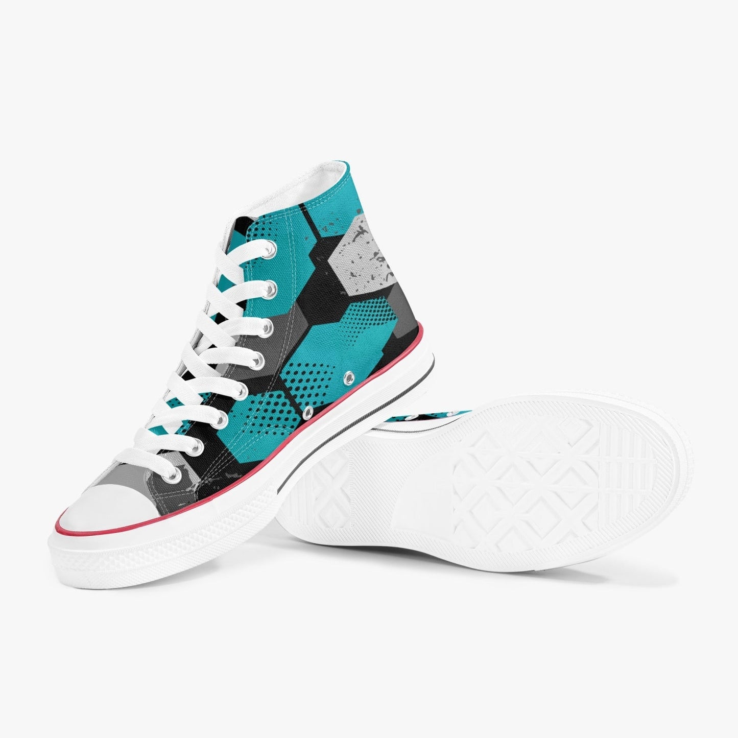 New High-Top Canvas Shoes - Abstract Home-clothes-jewelry