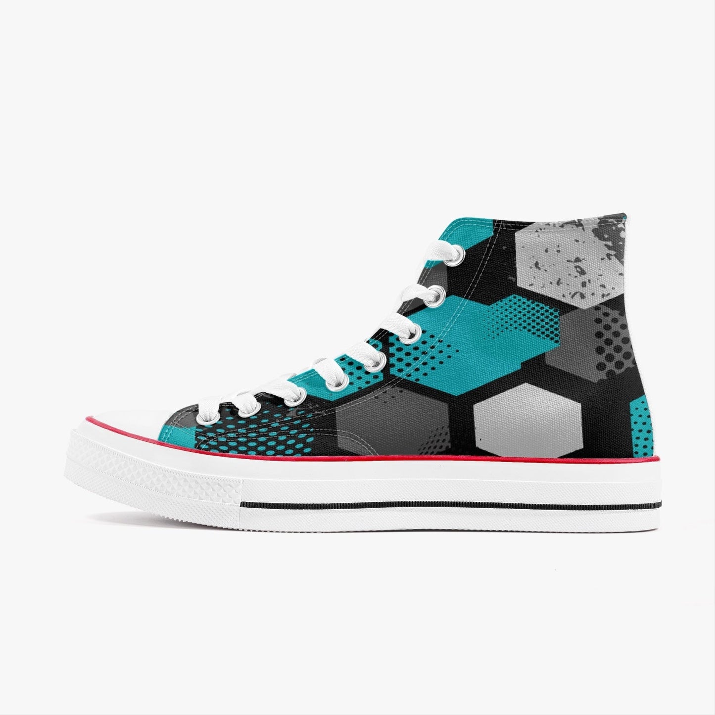 New High-Top Canvas Shoes - Abstract Home-clothes-jewelry