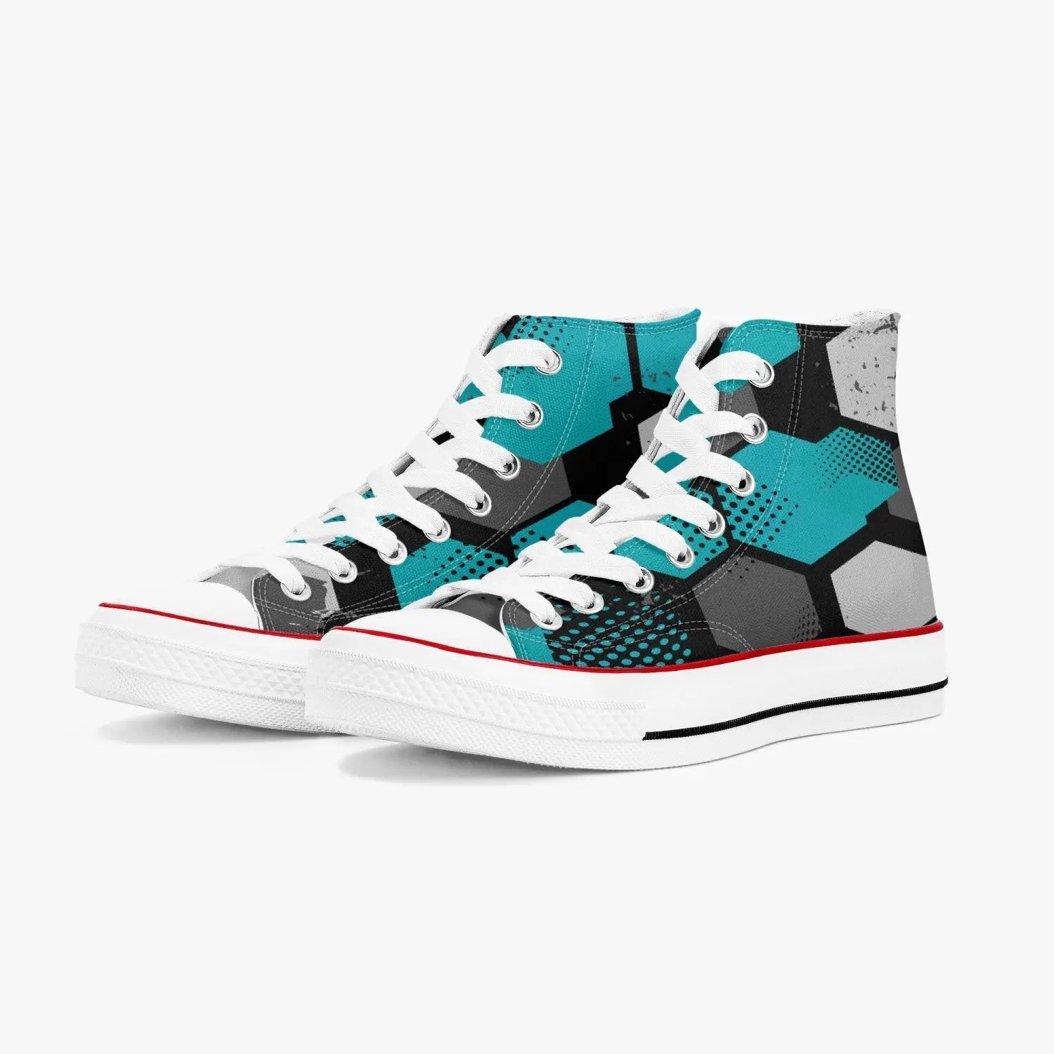 New High-Top Canvas Shoes - Abstract Home-clothes-jewelry