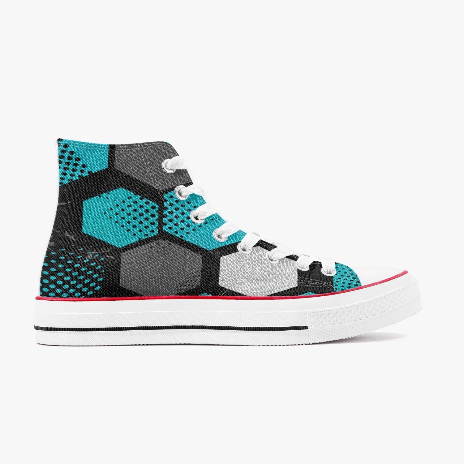 New High-Top Canvas Shoes - Abstract Home-clothes-jewelry