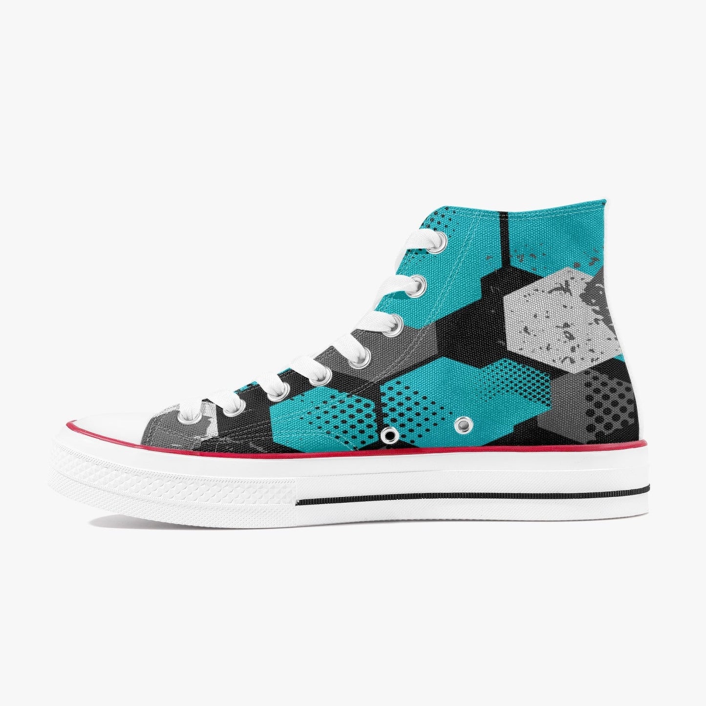 New High-Top Canvas Shoes - Abstract Home-clothes-jewelry