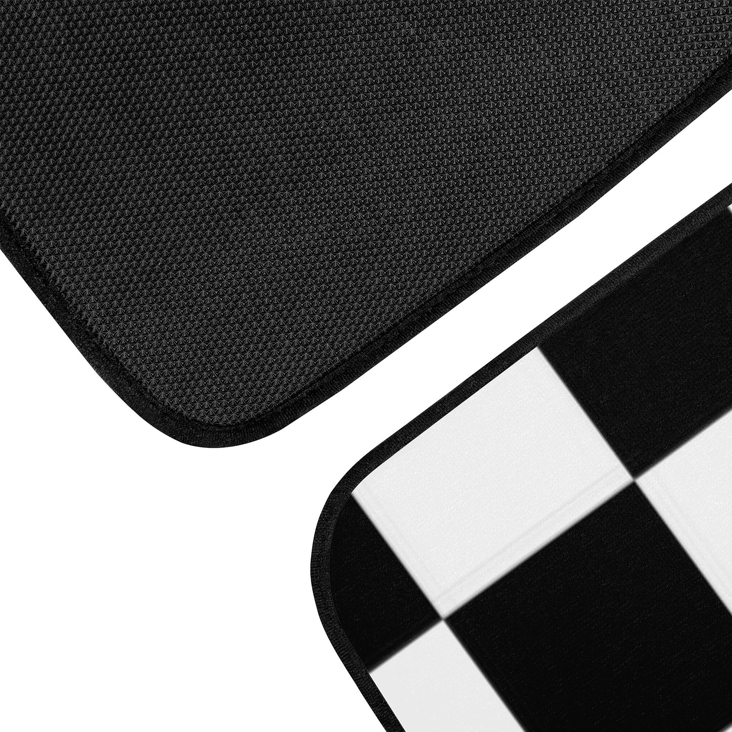 Car Mats Black White