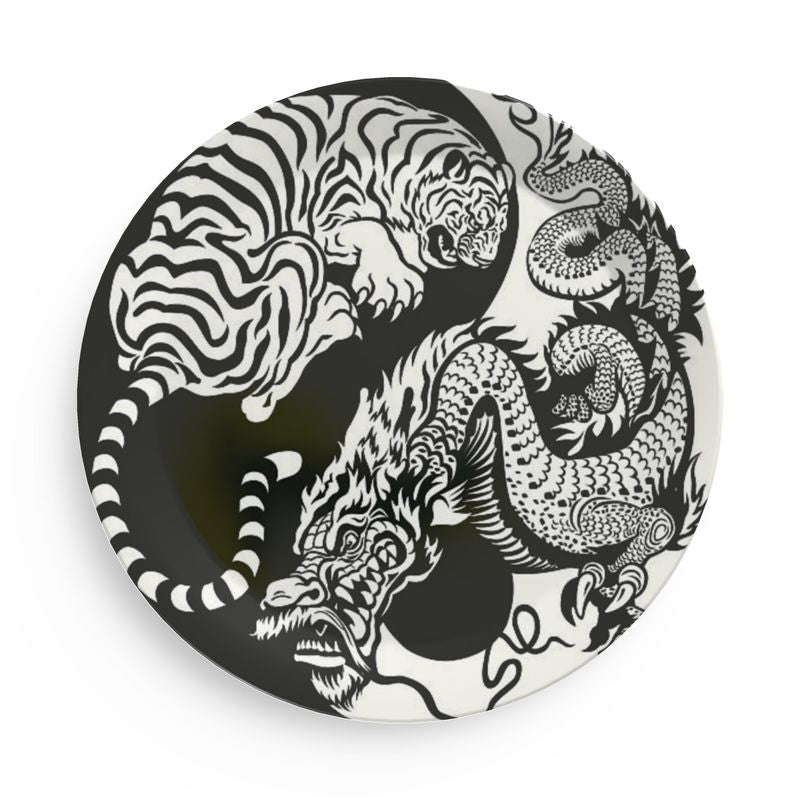 Party Plates ,Tiger and Dragon decoration Home-clothes-jewelry