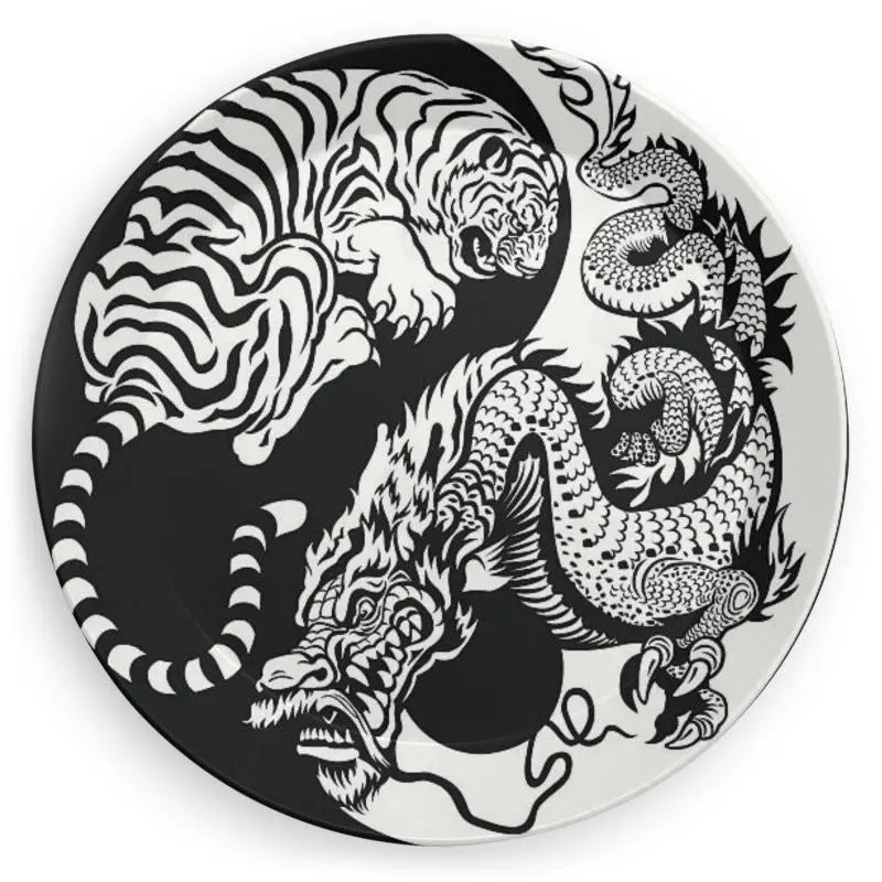 Party Plates ,Tiger and Dragon decoration Home-clothes-jewelry