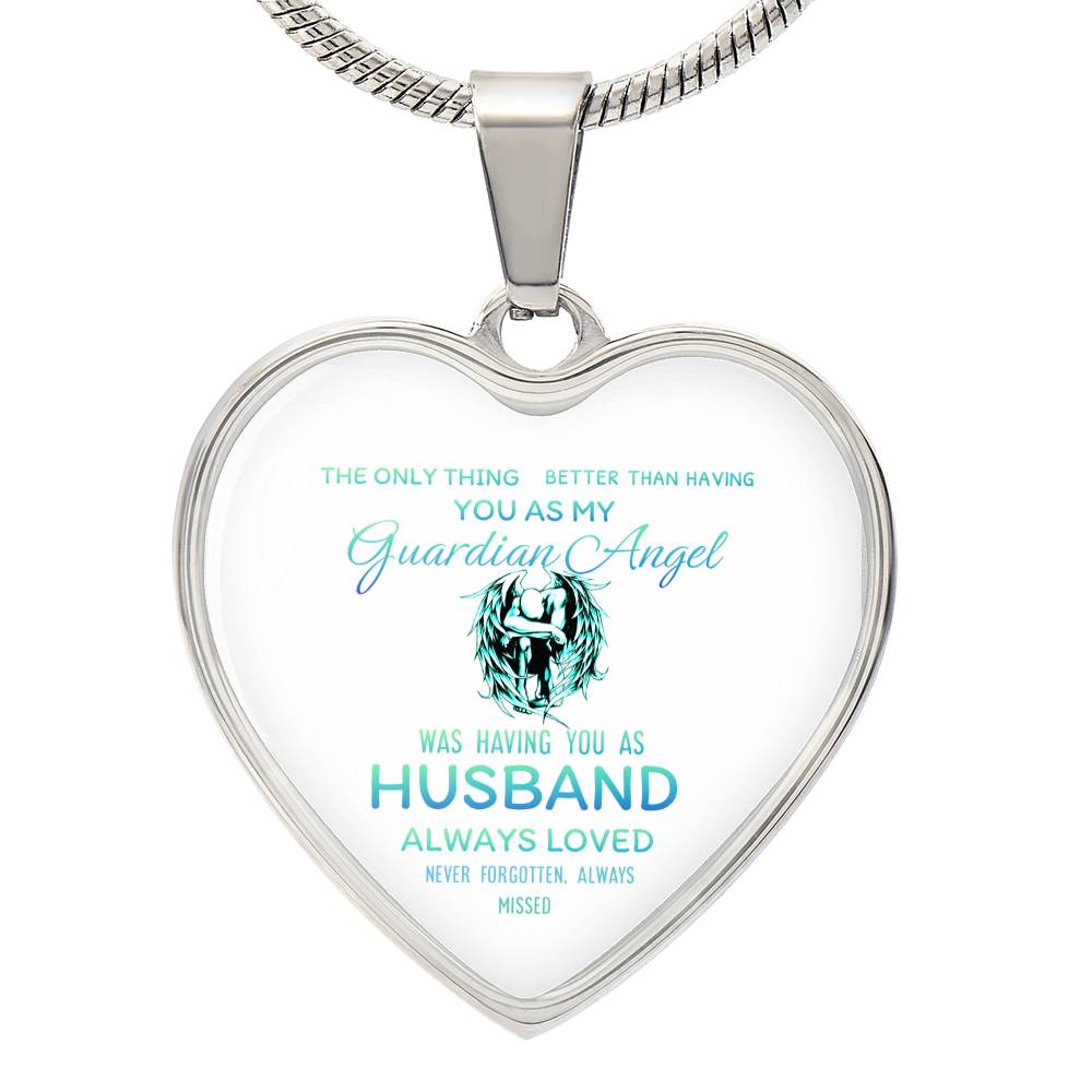 Pendant Heart Necklace My Guardian Angel Husband Home-clothes-jewelry