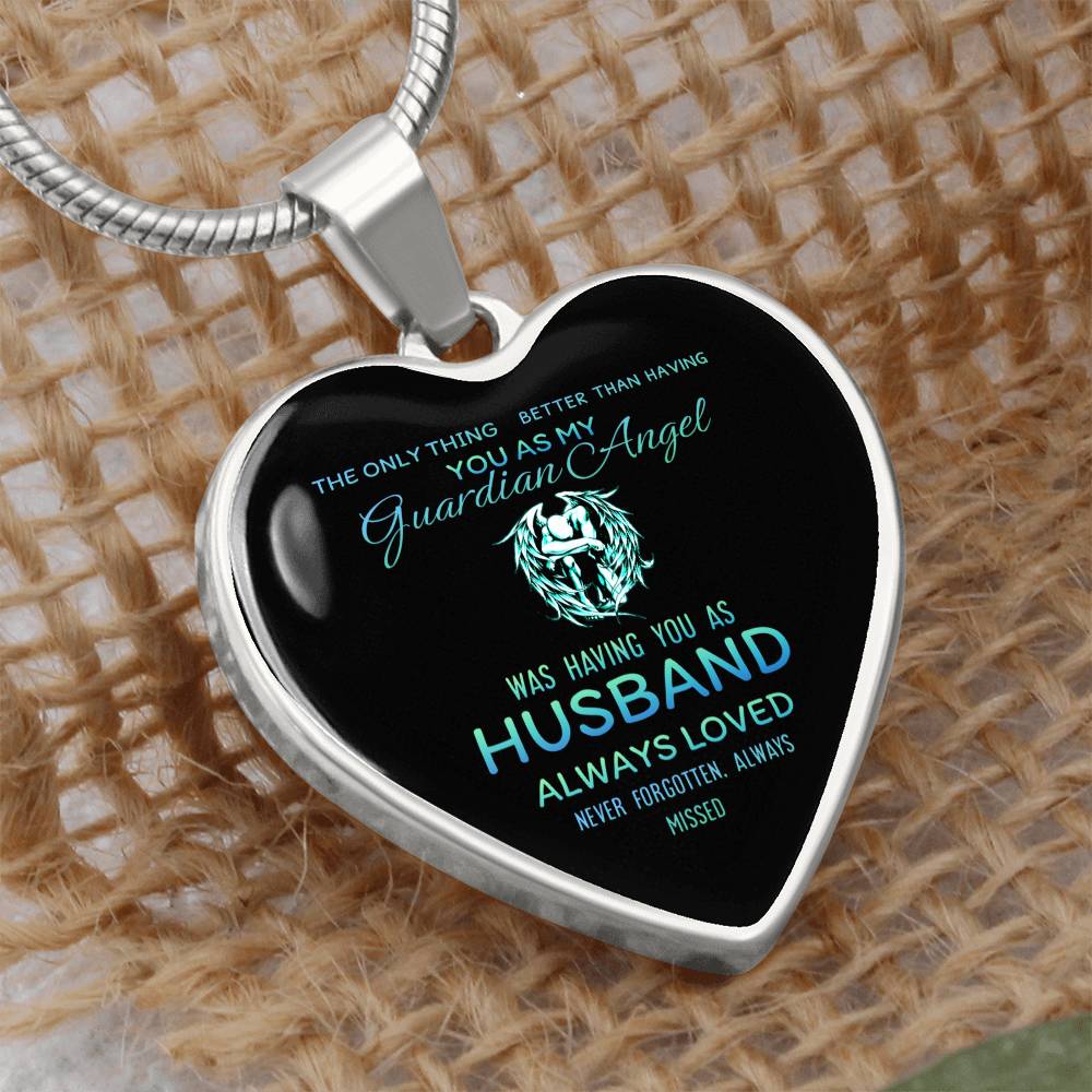 Pendant Heart Necklace My Guardian Angel Husband Home-clothes-jewelry