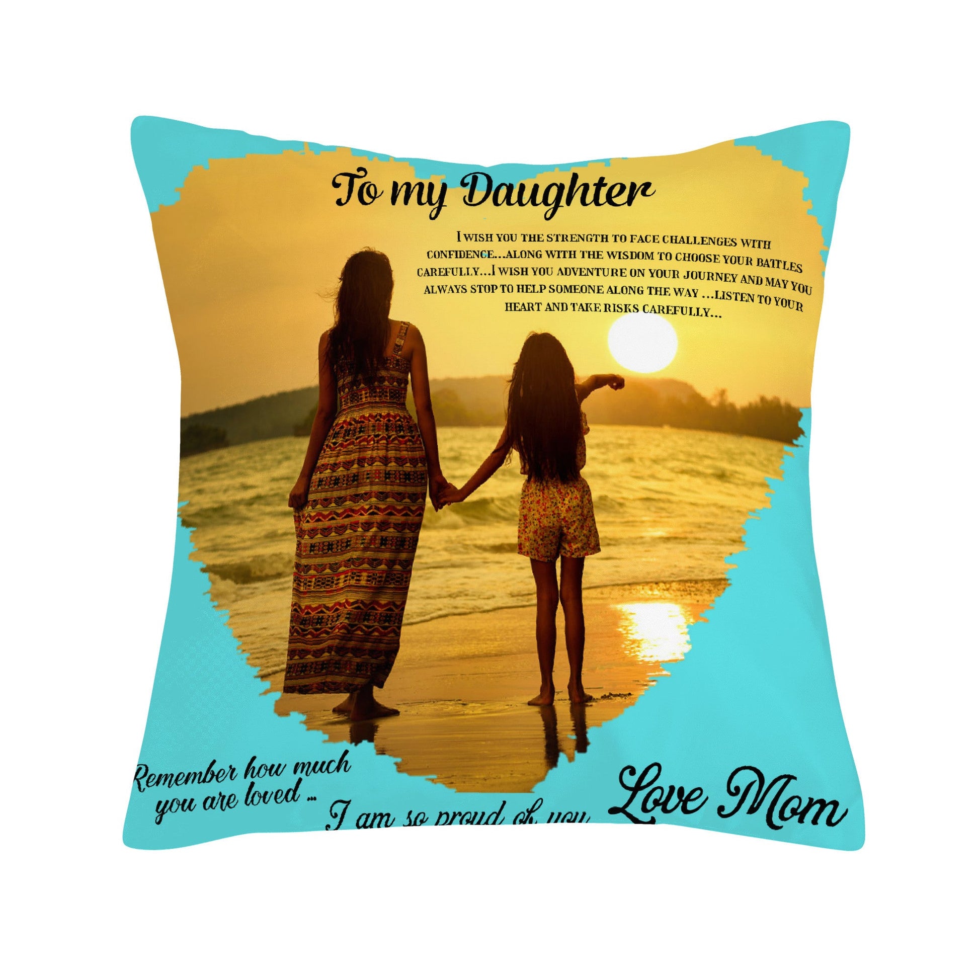 Pillow Cover To my Daughter Home-clothes-jewelry