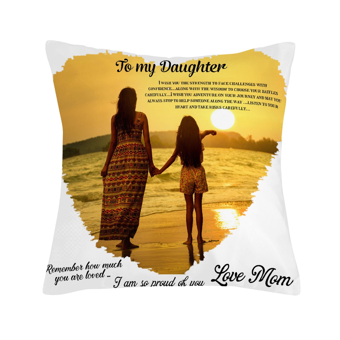 Pillow Cover To my Daughter Home-clothes-jewelry