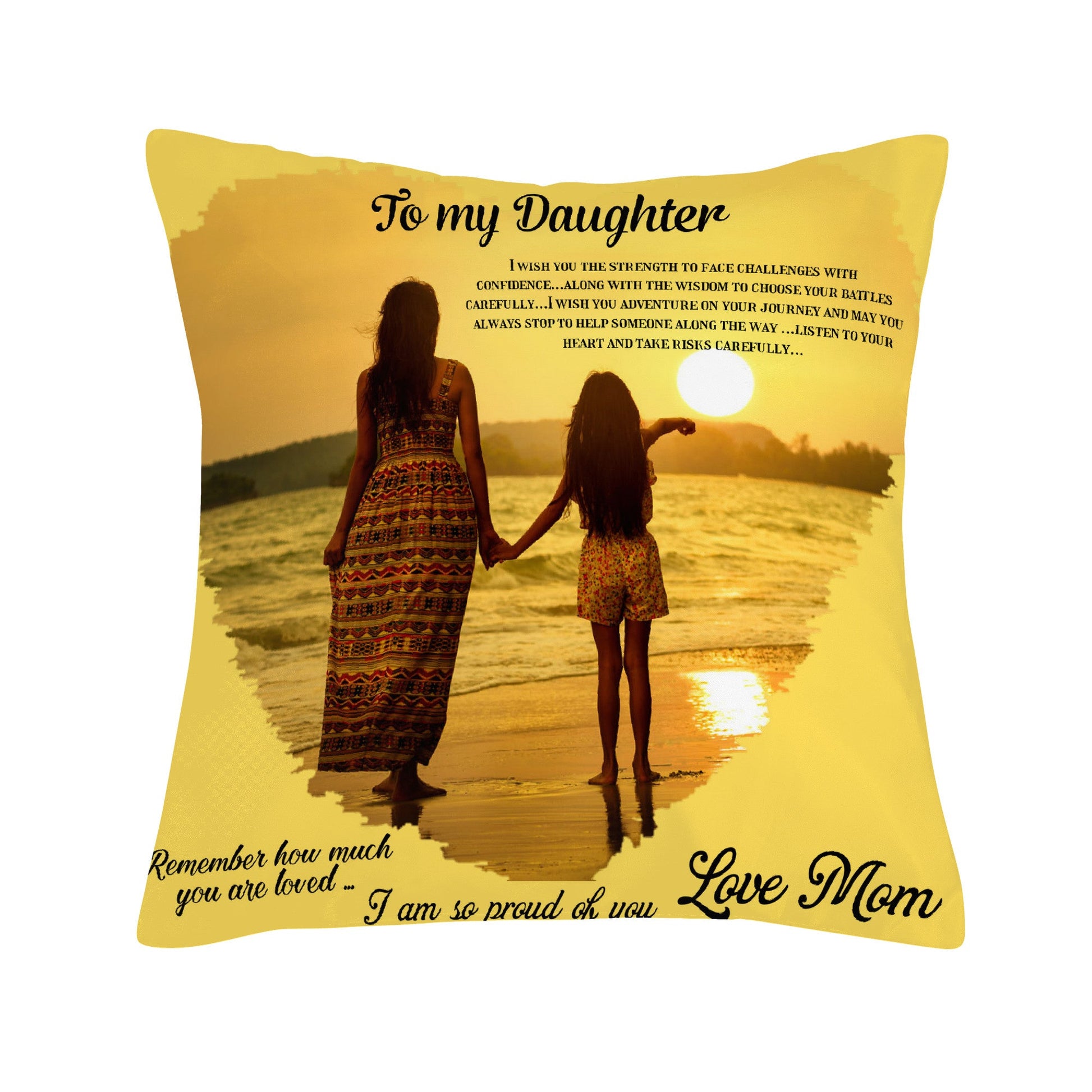 Pillow Cover To my Daughter Home-clothes-jewelry