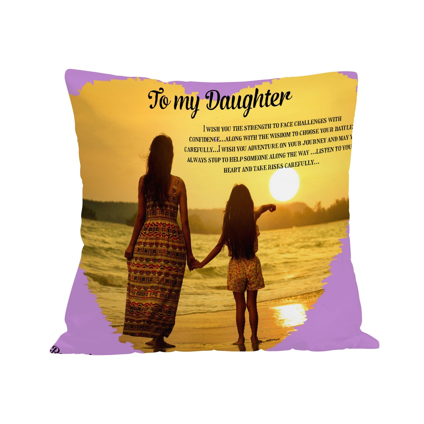 Pillow Cover To my Daughter Home-clothes-jewelry