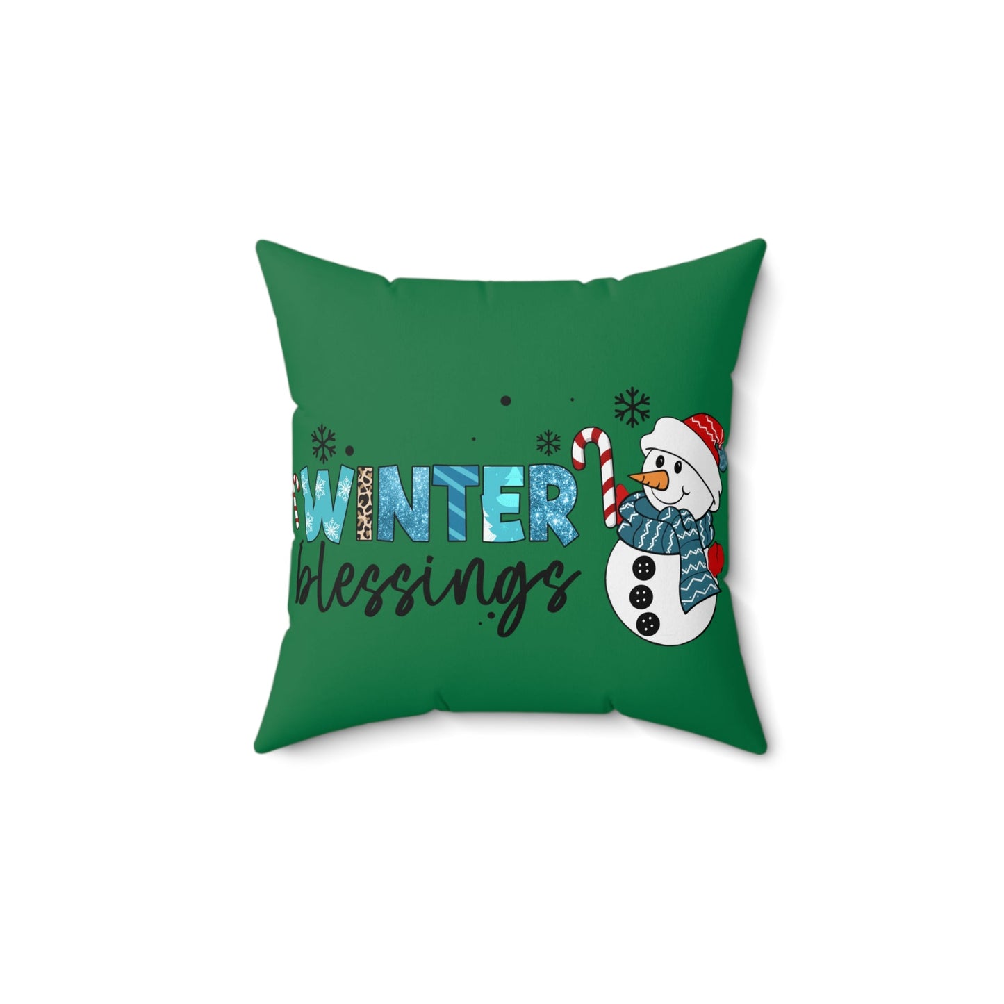 Pillow Winter blessings Snowman Christmas Home-clothes-jewelry