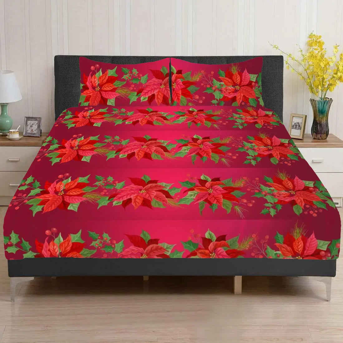 Poinsettia Bedding Christmas Home-clothes-jewelry