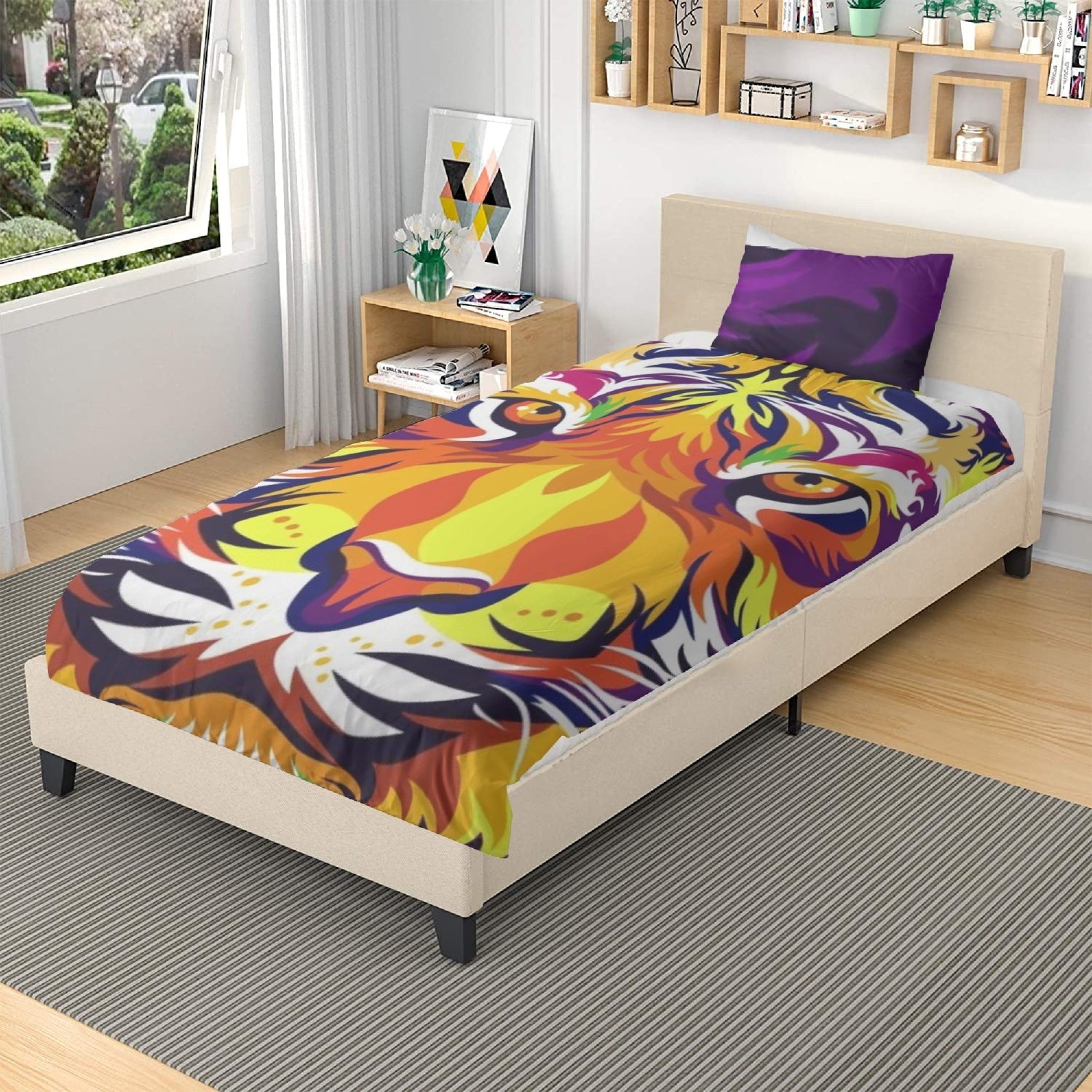 Polyester Bedding Set Tiger in colors Home-clothes-jewelry