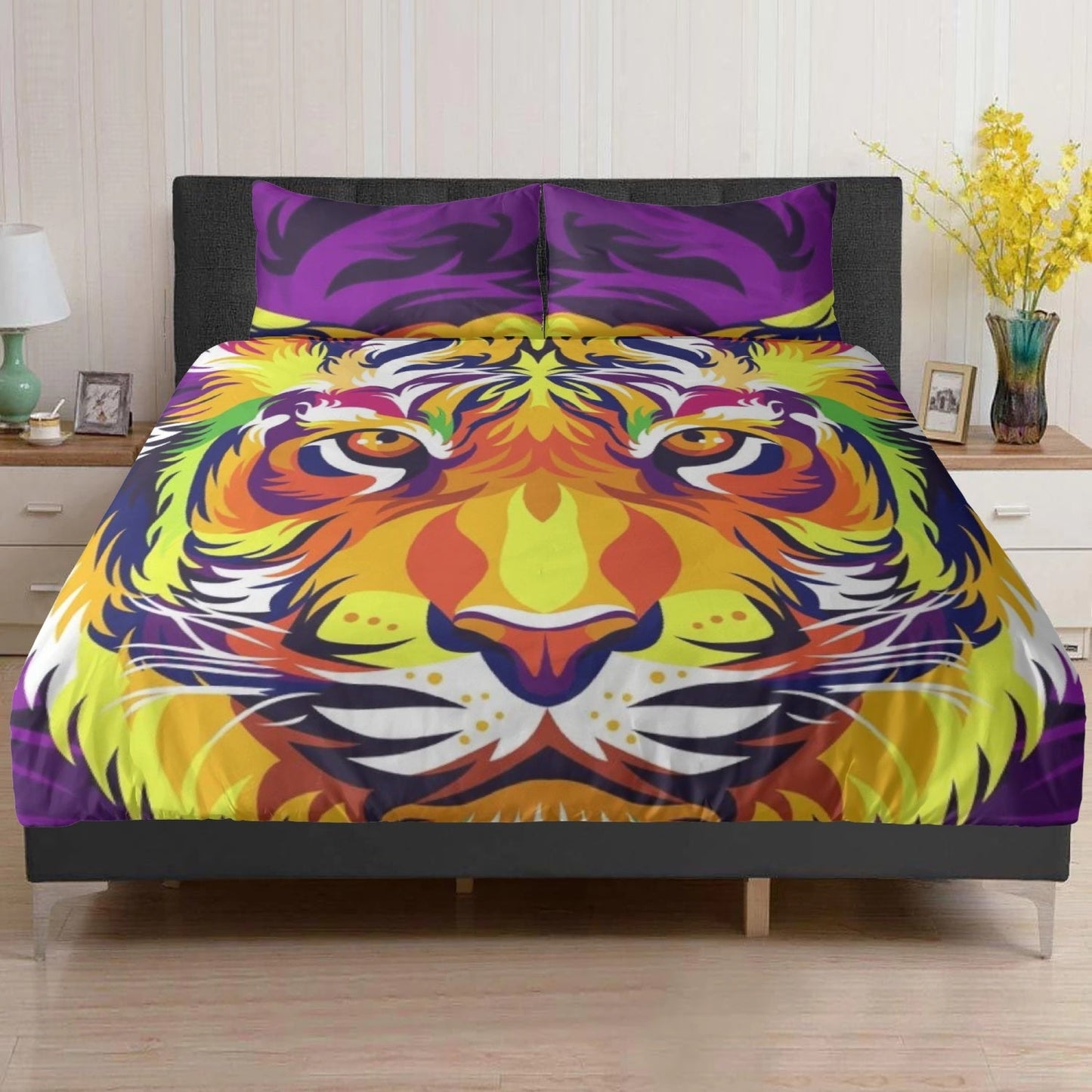 Polyester Bedding Set Tiger in colors Home-clothes-jewelry