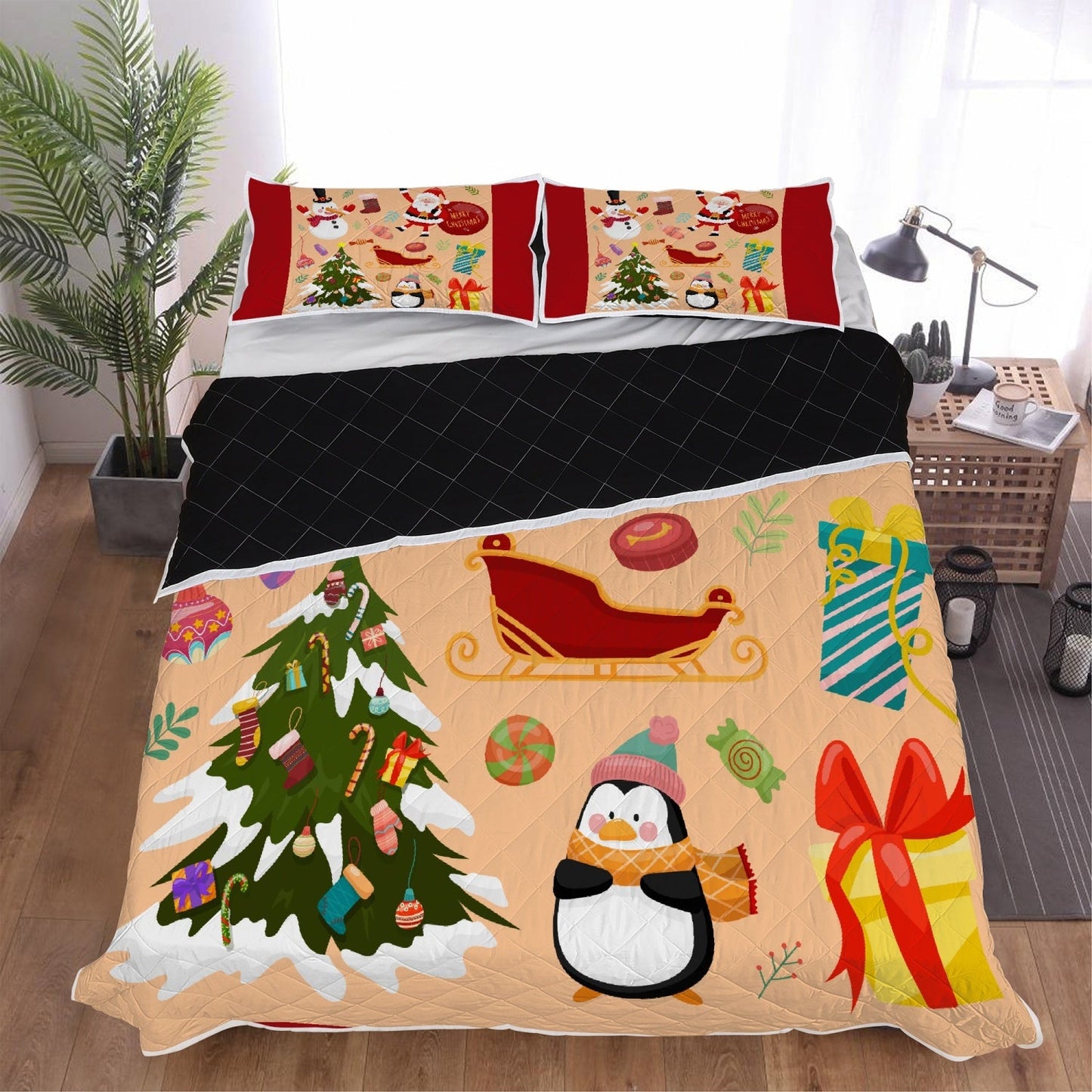 Polyester Quilt Bed Set Christmas Home-clothes-jewelry