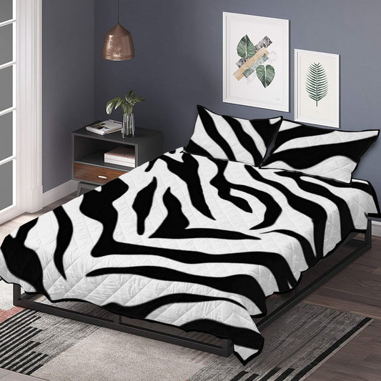 Polyester Quilt Bed Set Zebra Home-clothes-jewelry