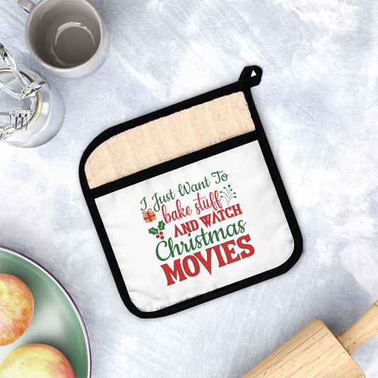 Pot Holder with Pocket I just want to bake stuff and watch Christmas movies Home-clothes-jewelry