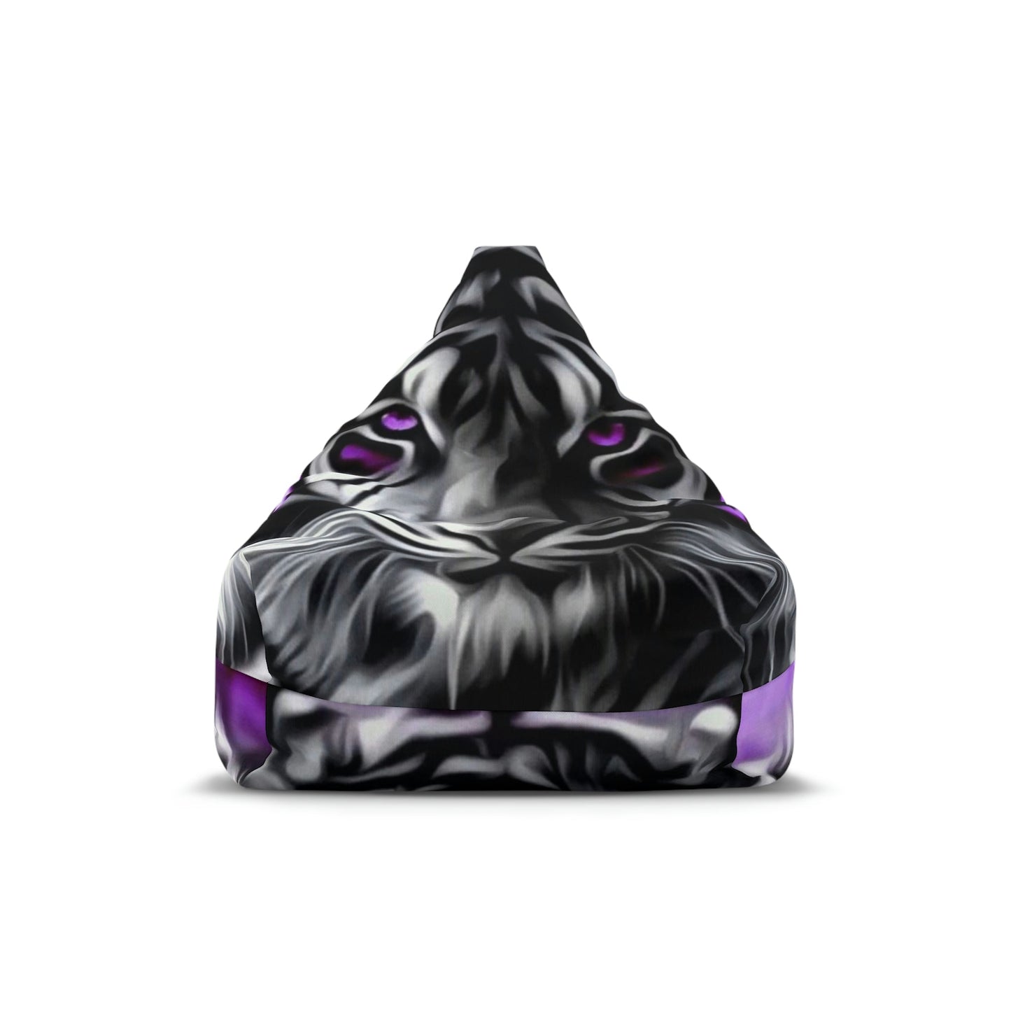 Purr-fectly Stylish: Unleash the Wild Side with a Purple Tiger Bean Bag Chair Cover! Home-clothes-jewelry